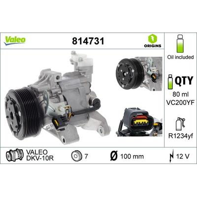 VALEO Kompressor, Klimaanlage für SUBARU 73111FJ020 73111-FJ020 814731