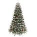 Puleo International 6.5 ft. Pre-lit Flocked Halifax Fir Artificial Christmas Tree