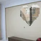 Autocollants muraux carrés en mosaïque 100 pièces 2cm petits stickers muraux en acrylique miroir