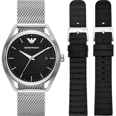 Emporio Armani - Uhren-Set inkl. Wechselarmband Edelstahl Schmuck-Set 1 ct Herren