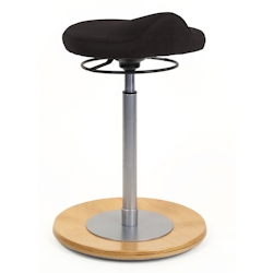 Mayer Sitzmöbel, Pendelhocker mit ergonomisch geformtem Komfortsitz 1101, Schwarz, 1101_N_30317 Image