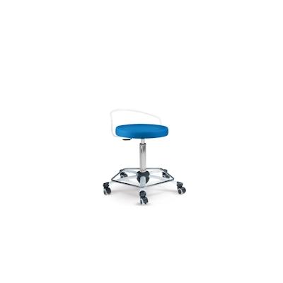 Mayer Sitzmöbel, Arbeitsdrehhocker mit Rückenbügel 1254, Karibikblau, 1254_62_30565