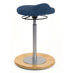 Mayer Sitzmöbel, Pendelhocker mit ergonomisch geformtem Komfortsitz 1101, Dunkelblau, 1101_N_30326 Image