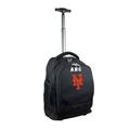 MOJO Black New York Mets 19'' Personalized Premium Wheeled Backpack