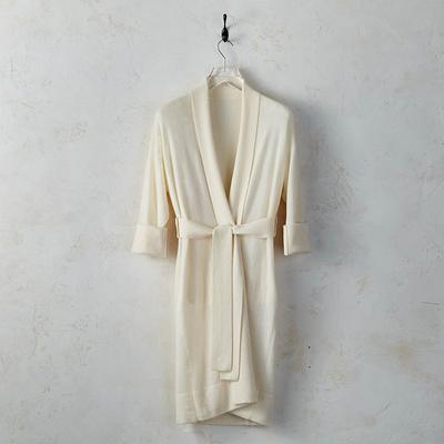 Cashmere Knit Robe - Ivory, Extr...