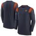 Men's Nike Navy Chicago Bears Sideline Tonal Logo Performance Player Long Sleeve T-Shirt