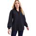 Plus Size Women's Poplin La Vie Tunic by June+Vie in Black (Size 14/16)