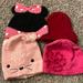 Disney Accessories | Girls Winter Hat Bundle, Minnie Mouse, Pink Flower, Cat And Red | Color: Pink/Red | Size: Osg
