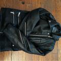 Zara Jackets & Coats | Gently Used Zara Girls Faux Leather Motto Jacket | Color: Black | Size: 8g