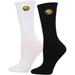 Women's ZooZatz Black/White Iowa Hawkeyes 2-Pack Quarter-Length Socks