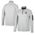 Men's Colosseum Heathered Gray/Black Army Black Knights Country Club Windshirt Quarter-Zip Jacket