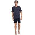 Shorty SCHIESSER ""Dark Sapphire"" Gr. 60, blau (dunkelblau) Herren Homewear-Sets Pyjamas