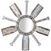 Montauk White and Blue 34" Round Wall Mirror