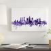 East Urban Home 'Atlanta, Georgia Skyline' by Michael Tompsett Graphic Art Print on Wrapped Canvas Canvas/Metal in Black/Blue/Pink | Wayfair