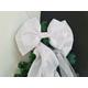 White Satin Bow For Christmas Tree, Tinsel alternative, Large Handmade bow, Christmas Tree, Large present Bow, Christmas tree decor