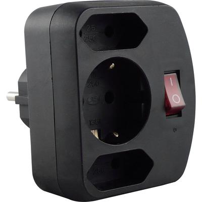 00135171 Steckdosen-Verteiler Schwarz - REV Image