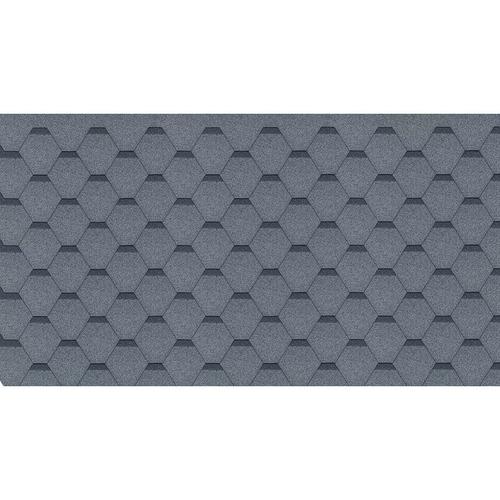 Bitumenschindeln-Set Hexagonal Rock H386GREY, Grau Bitumen-Dacheindeckung Timbela M386 für
