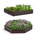 Arlmont & Co. 2 Piece Kostaq Plastic Raised Garden Bed Set Plastic | 8 H x 48 W x 48 D in | Wayfair F4F9E14B0BDA4EC290B7E9C96111EA27