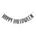 Transpac 47.24 in. Black Halloween Happy Halloween Banner