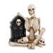 Skeleton & Tombstone W/ Color Changing Led Lights, Ployresin Ft-2638E