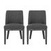 Wade Logan® Anneliesa Fabric & Rubberwood Dining Chairs Set Of 2 Wood/Upholstered/Fabric in Black | 32 H x 19.5 W x 24.5 D in | Wayfair