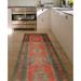 Noori Rug Fine Vintage Distressed Rania Charcoal/Rust Runner - 3'3" x 10'11"