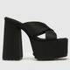 Shellys London hex heeled high heels in black