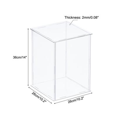 Display Case, Acrylic Box Assemble Dustproof Showcase for Collectibles - Clear