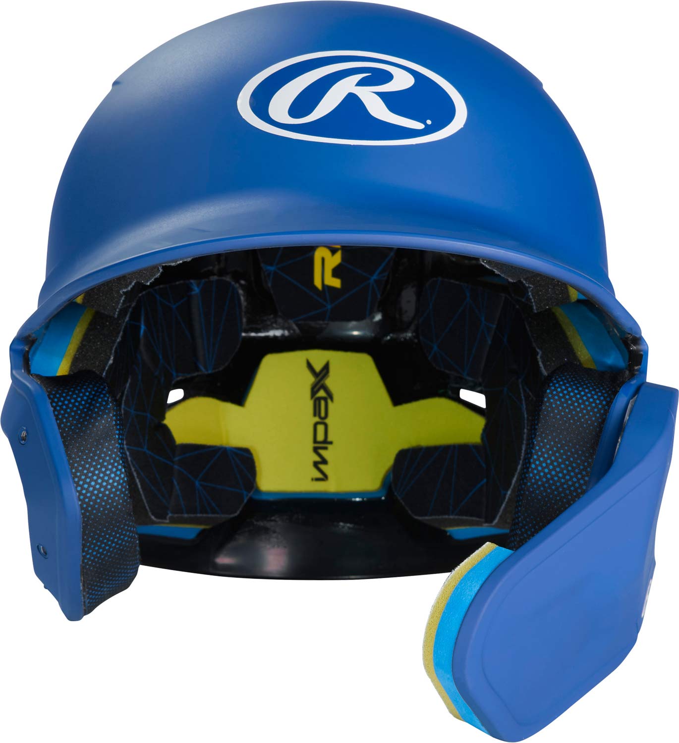 Rawlings Mach Matte Junior Baseball Batting Helmet with Adjustable Face Guard Royal