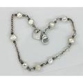 Nine West Jewelry | 925 Sterling Nine West Pearl Tennis Bracelet 5.6 Grams 7 1/2" | Color: Silver/White | Size: 7 1/2"