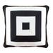 Edie @ Home Indoor/Outdoor Reversible Raffia Mitered Stripe Decorative Throw Pillow 20X20, Leaf Mult by Edie@Home in Black Multi