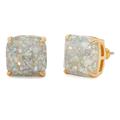 Kate Spade Jewelry | Kate Spade Glitter Crystal Square Stud Earrings | Color: Gold/White | Size: Os