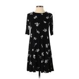 Old Navy Casual Dress: Black Floral Motif Dresses - Women's Size X-Small
