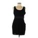 H&M Casual Dress - Sheath Scoop Neck Sleeveless: Black Solid Dresses - Women's Size 10