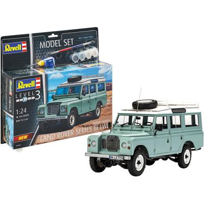 Modellbausatz REVELL "Land Rover Series III" Modellbausätze blau (blau/weiß/schwarz) Kinder Made in Europe