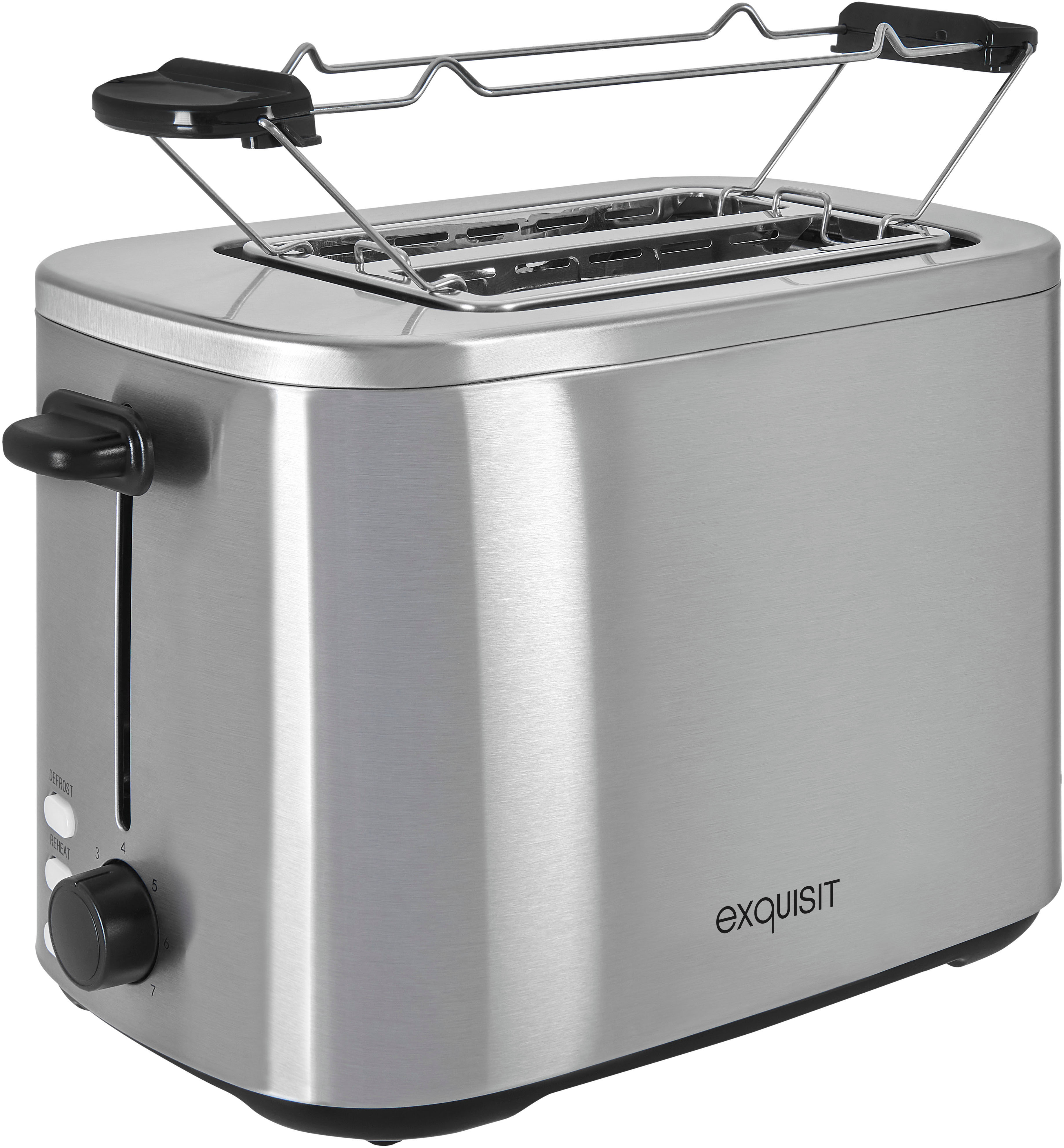 „EXQUISIT Toaster „“TA 6119 isw““ schwarz (inox, schwarz) Toaster“