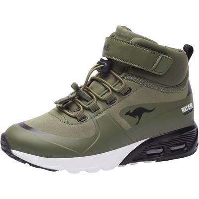 Sneaker KANGAROOS "KX-Hydro", Gr. 27, bunt (schwarz, olivgrün), Synthetik, Textil, sportlich, Schuhe, Sneakerboot, Winterschuh, wasserdicht