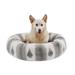 Best Friends by Sheri Patterned Lux Faux Fur Calming Small Donut Dog Bed Polyester in Gray | 8.5 H x 30 W x 30 D in | Wayfair 70752