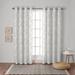 Amalgamated Textiles Exclusive Home Single Curtain Floral Gromment Single Curtain Panel Polyester/Linen in Gray | 0.2 H x 54 W in | Wayfair