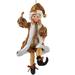 Kurt Adler Kringle Klaus Fortune Gold Elf Ornament Wood/Plastic in Brown | 16 H x 3 W x 8 D in | Wayfair KK0132