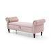 House of Hampton® Dejonnae Tufted Round Arms Chaise Lounge w/ Storage Wood/Velvet in Pink | 24 H x 22.1 W x 63 D in | Wayfair