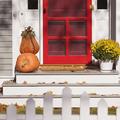 The Holiday Aisle® Yard Sign w/ Autumn Harvest Thanksgiving Pumpkin Yard Outdoor Decorations 20" Garden Stake in Orange | Wayfair