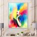 Mercer41 Multicolor Abstract Fashion Woman - Glam Canvas Wall Decor Plastic in Blue/Red/Yellow | 44 H x 34 W x 1.5 D in | Wayfair