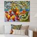 Charlton Home® Fruit & Flower Paint Still Life - Farmhouse Canvas Artwork Metal in Green/Orange | 30 H x 40 W x 1.5 D in | Wayfair