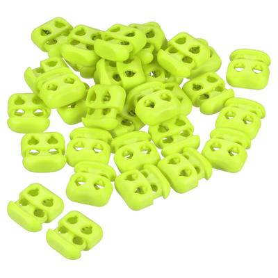 Cord Locks, 30 Pack Oval Spring Toggle Stopper, Bright Green - Bright Green