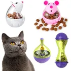 Distributeur de nourriture pour chat, souris, gobelet de nourriture interactif, distributeur de nourriture en plastique intéressant, jouet de friandises