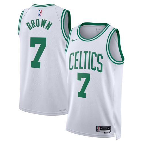 Boston Celtics Nike Association Edition Swingman-Trikot – Weiß – Jaylen Brown – Unisex