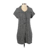 Croft & Barrow Casual Dress Collared Short Sleeve: Gray Dresses - Women's Size Small