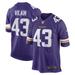 Men's Nike Luiji Vilain Purple Minnesota Vikings Game Player Jersey