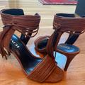 Coach Shoes | Brown Coach Heeled Sandals | Color: Brown | Size: 7.5